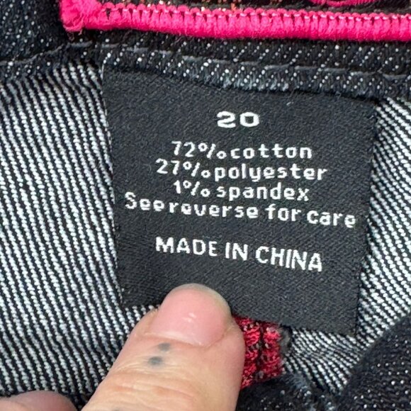 Vintage Torrid Cropped Dark Wash Denim Jeans With Double Button Plus Size 20W - Picture 7 of 10